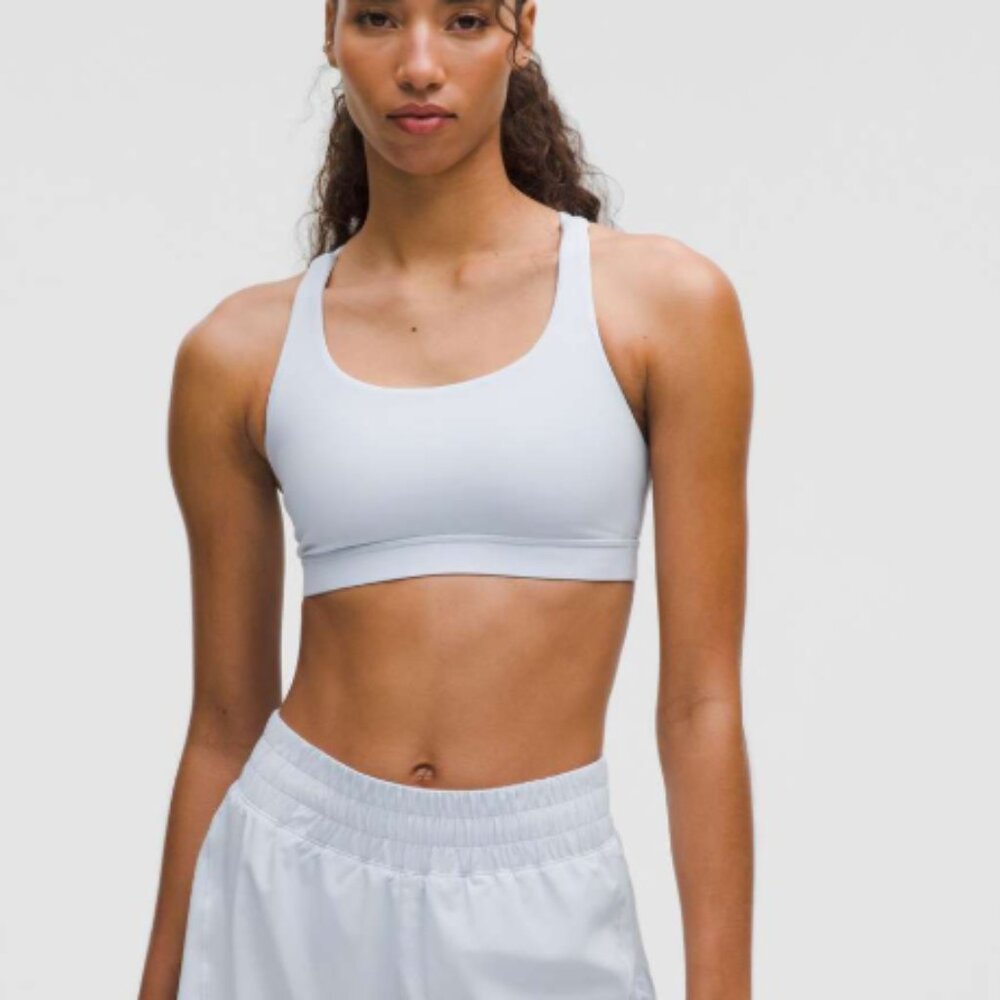 lululemon size 4 light blue energy bra